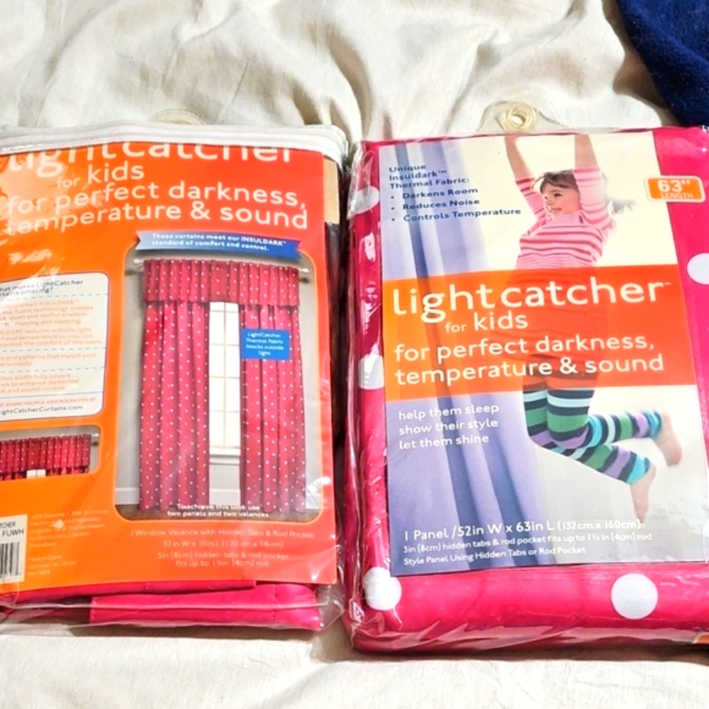 Lightcatcher Kids Curtains - Pink Polka Dot